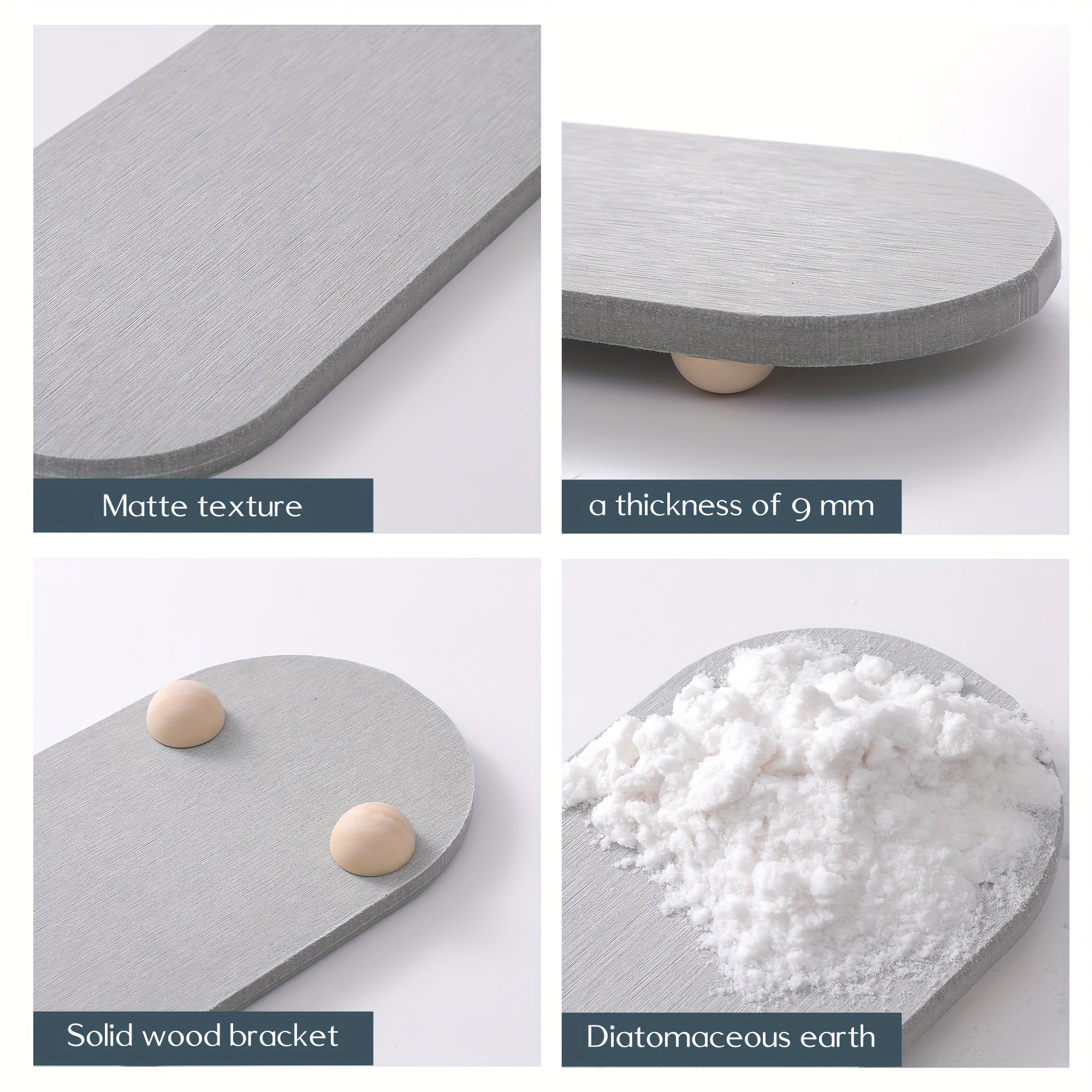 Quick-Dry Absorbent Diatomaceous Earth Countertop Mat with Utensil Holder & Bottle Opener - Solid Pattern Stone Material Dish Drying Tray for Kitchen & Bathroom, Durable Modern Countertop Organizer, Dish Drying Mat, Bathroom Storage, Minimalist Design, Hi