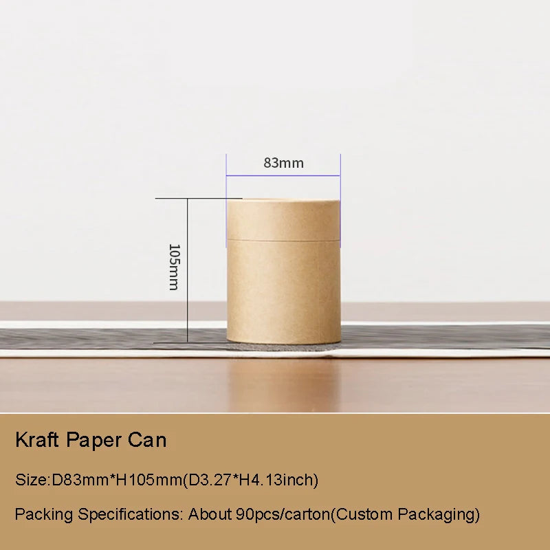 Wholesale Handmade Eco-Friendly Disposable Aluminum Tube Box Custom Food Grade Kraft Paper Airtight Packaging for Tea for