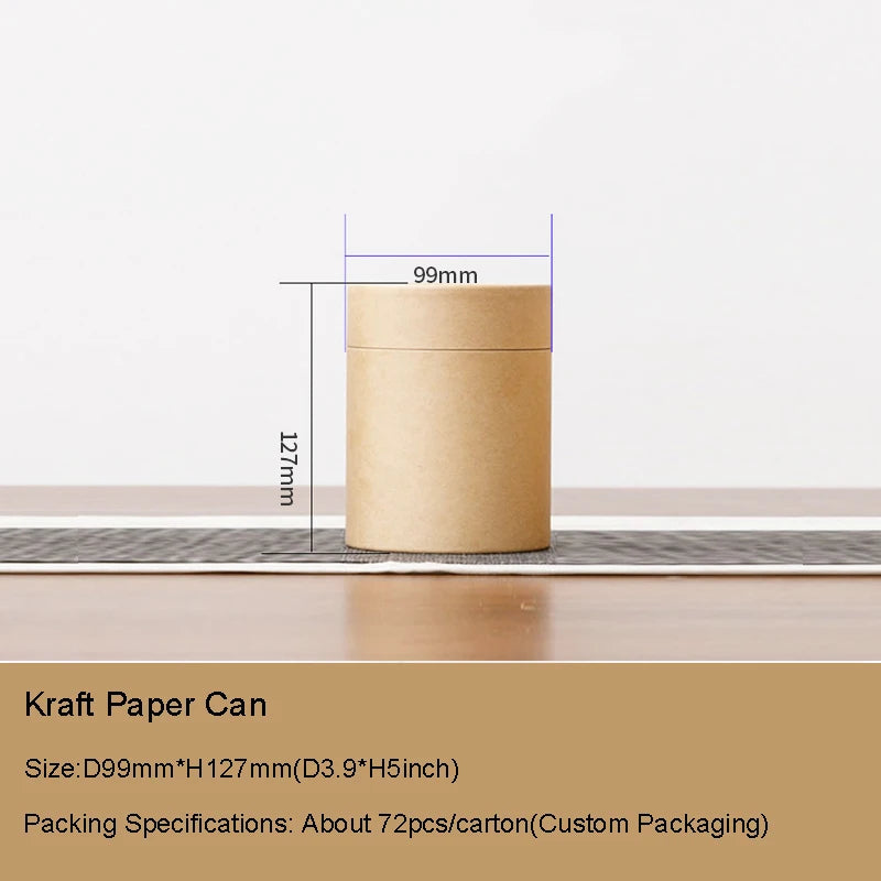 Wholesale Handmade Eco-Friendly Disposable Aluminum Tube Box Custom Food Grade Kraft Paper Airtight Packaging for Tea for