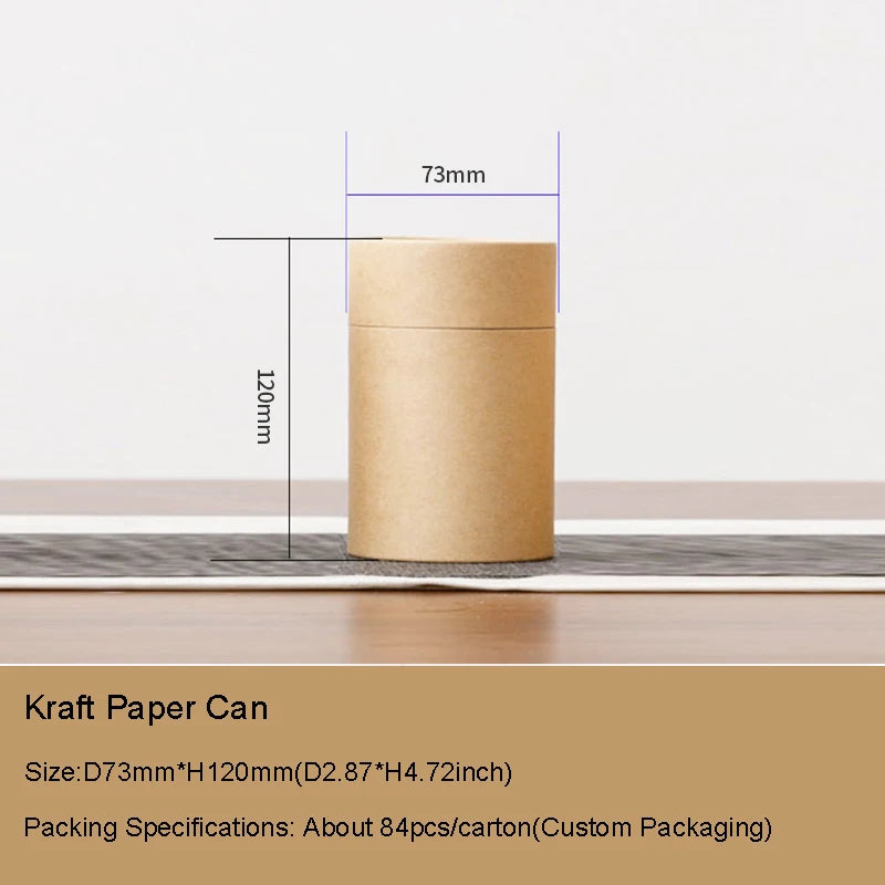 Wholesale Handmade Eco-Friendly Disposable Aluminum Tube Box Custom Food Grade Kraft Paper Airtight Packaging for Tea for