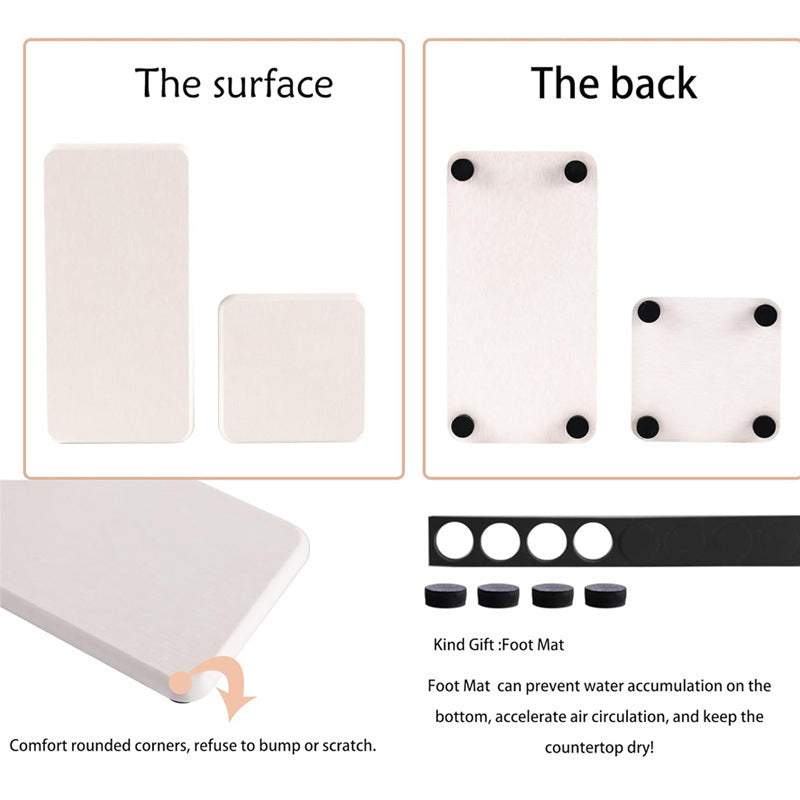 Soap rack plant cross-border tray diatomaceous earth tray hand soap Amazon absorbent drying kitchen pot mat set