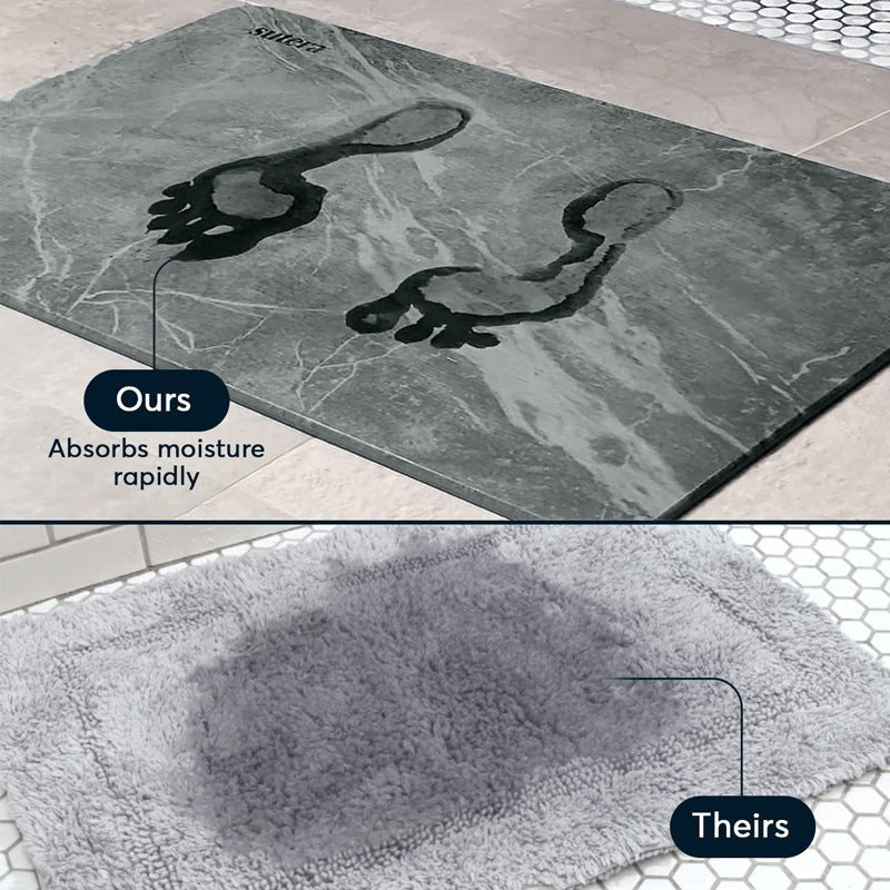 Diatomite bathroom drying mat, bathroom muddy floor mat, cross-border kitchen draining quick-drying hard diatomaceous earth foot mat