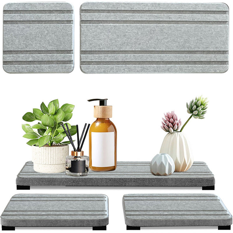 Combination absorbent stone tray Diatom stone sink tray Instant drying sink coaster countertop Quick drying countertop holder