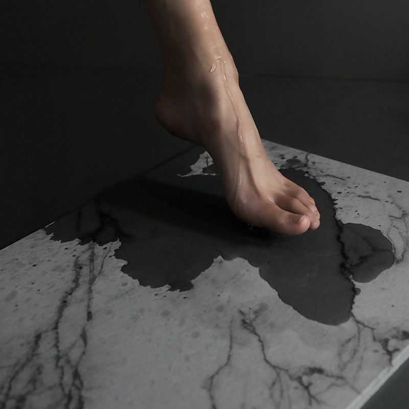 Floor mat bathroom absorbent foot mat mud quick drying diatomite hard mat non-slip Nordic wind diatom marble