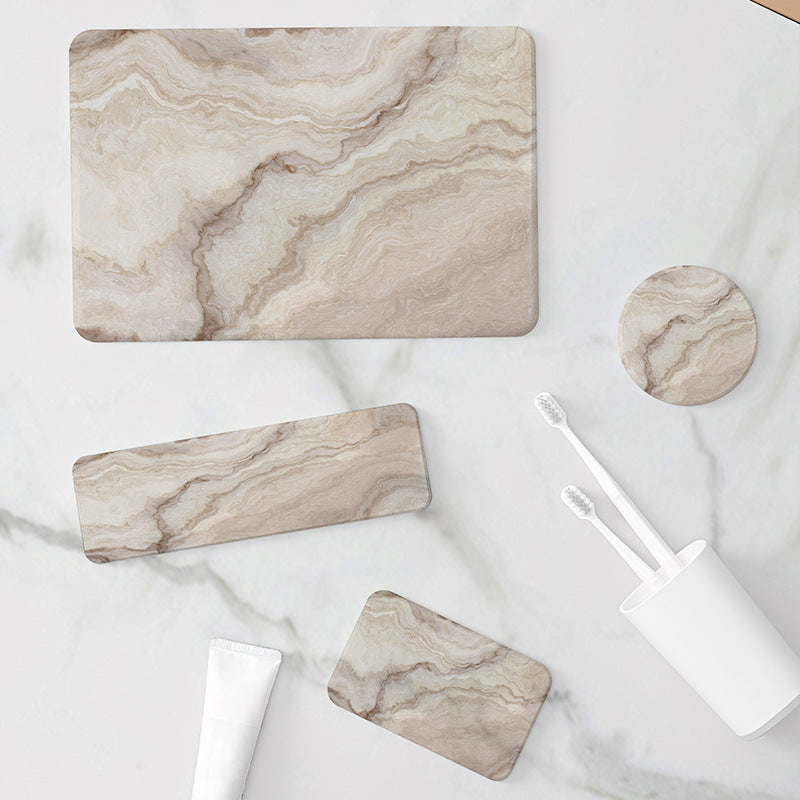 Algae mud absorbent toothbrush thermal insulation cup pattern teacup mud pad mouthwash coaster marble washstand diatom household pad