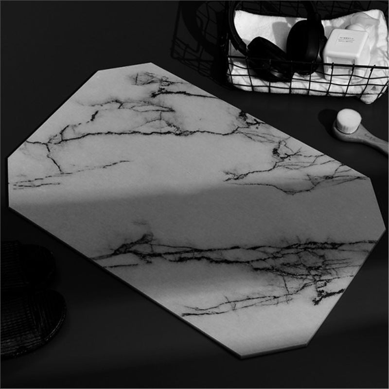 Floor mat bathroom absorbent foot mat mud quick drying diatomite hard mat non-slip Nordic wind diatom marble