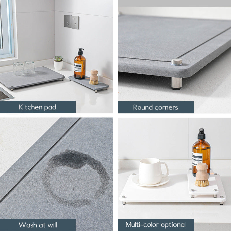 Mat Amazon Drain Drying Set Bathroom Mat Coaster Instant Combination Absorbent Wash Cross-border Diatomaceous Earth Mat