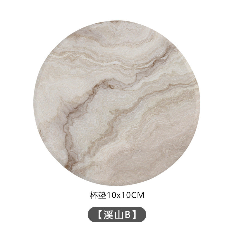 Algae mud absorbent toothbrush thermal insulation cup pattern teacup mud pad mouthwash coaster marble washstand diatom household pad