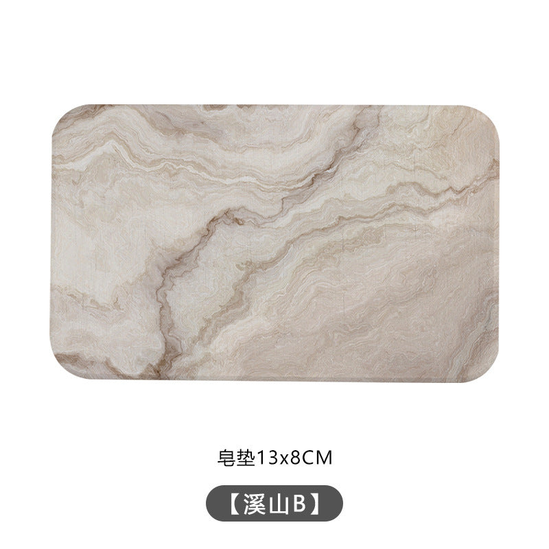 Algae mud absorbent toothbrush thermal insulation cup pattern teacup mud pad mouthwash coaster marble washstand diatom household pad