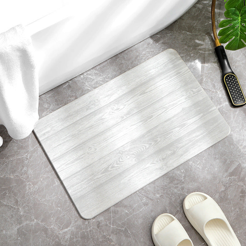 Door pad manufacturer Household non-slip quick-drying foot pad Water-absorbing wood grain mud advanced pad Bathroom diatom hard feeling