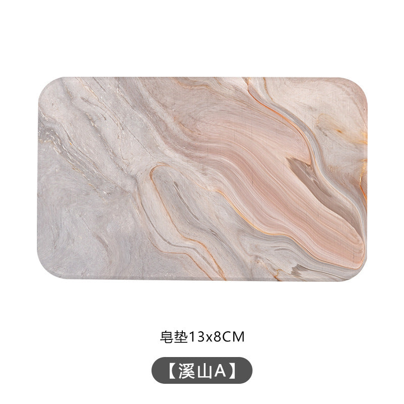 Algae mud absorbent toothbrush thermal insulation cup pattern teacup mud pad mouthwash coaster marble washstand diatom household pad