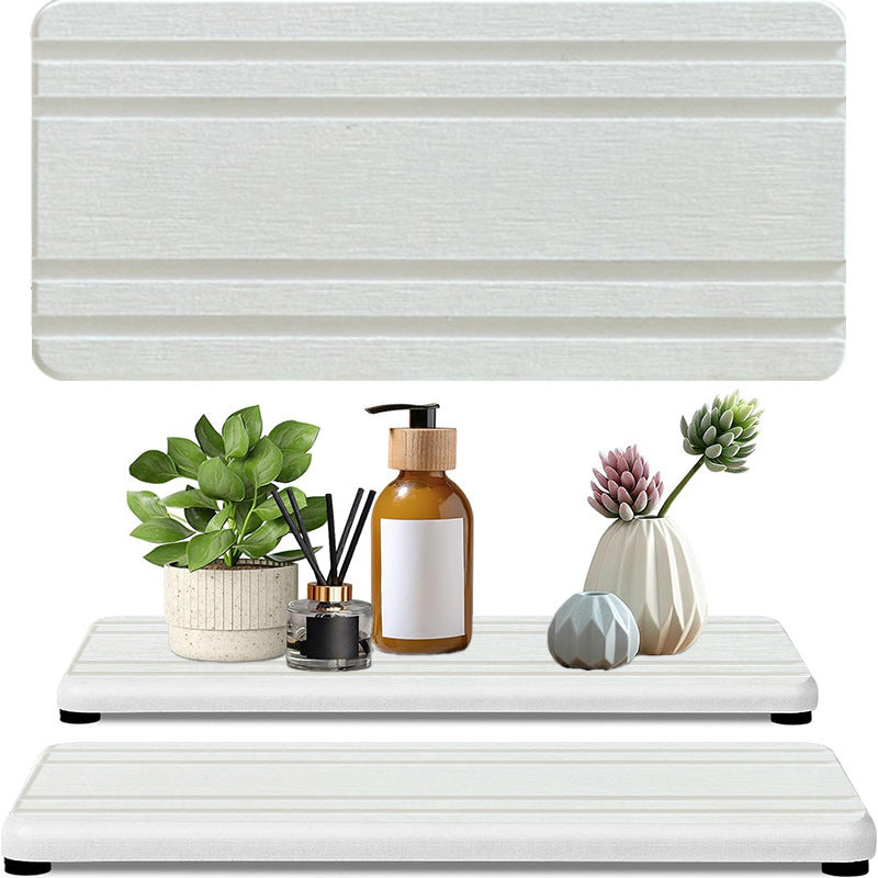 Combination absorbent stone tray Diatom stone sink tray Instant drying sink coaster countertop Quick drying countertop holder