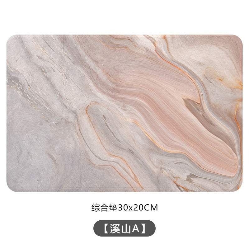 Algae mud absorbent toothbrush thermal insulation cup pattern teacup mud pad mouthwash coaster marble washstand diatom household pad