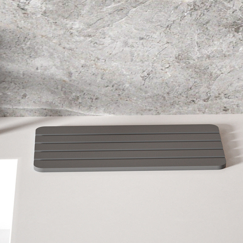 Stone tray Diatomite wash Cross-border tableware Countertop bathroom Amazon bamboo tray pad drying suction drain