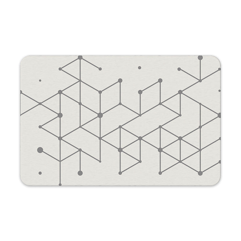 Printed dirt-resistant hard mat, toilet and bathroom muddy floor absorbent foot mat, non-slip mat, simple bathroom diatom door edge mat