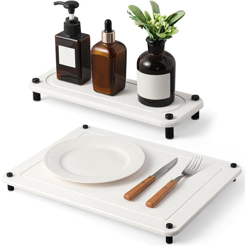 Kitchen stainless steel diatomite dry countertop non-slip stone plate drying foot set pad drying plate speed pad stone water absorption