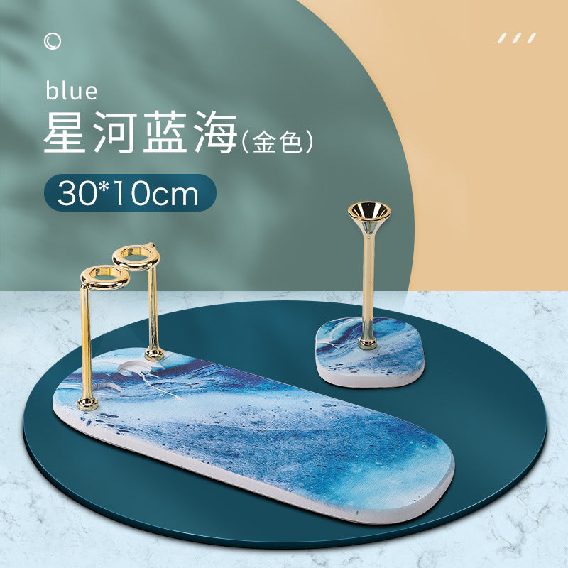 Pad quick-drying set, washing seat, cement suction creative rack, storage, mouthwash cup, diatom washing table, toothset, cushion, toothbrush.