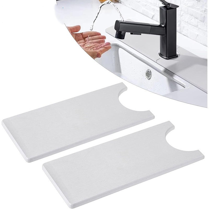 Diatomite faucet drying and splash-proof mat, quick-drying absorbent mat, cross-border cover, Amazon kitchen sink faucet mat