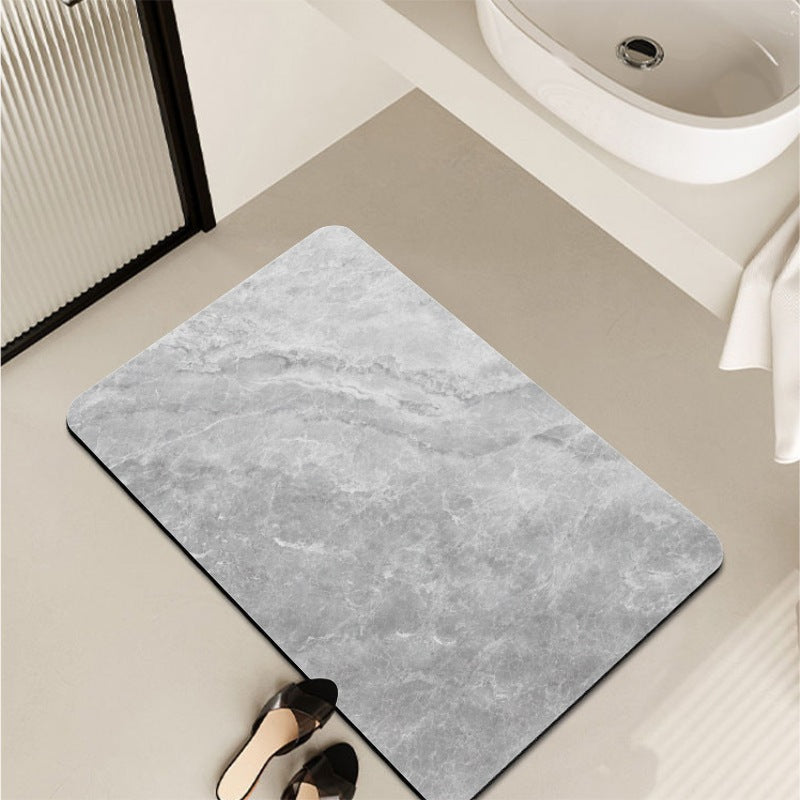 Leather toilet anti-slip mat diatom water-absorbing ecological foot mat bathroom quick-drying door mat soft mud light luxury
