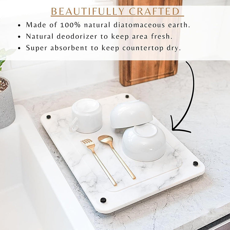Mat Wash Shelf Mat Kitchen Cross-border Bathroom Faucet Suction Cement Quick Drain Wash Table Dry Diatom