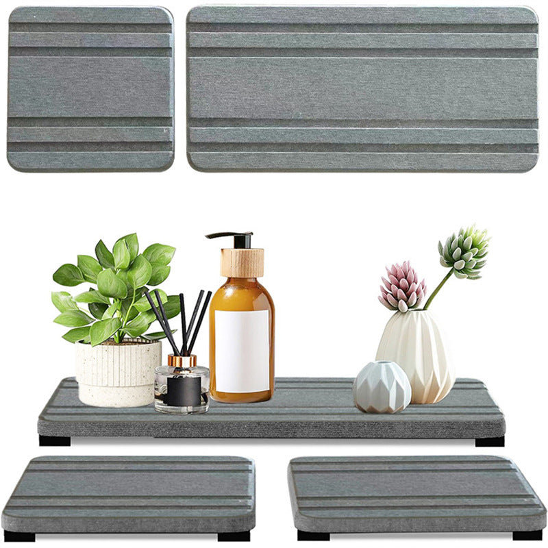 Combination absorbent stone tray Diatom stone sink tray Instant drying sink coaster countertop Quick drying countertop holder