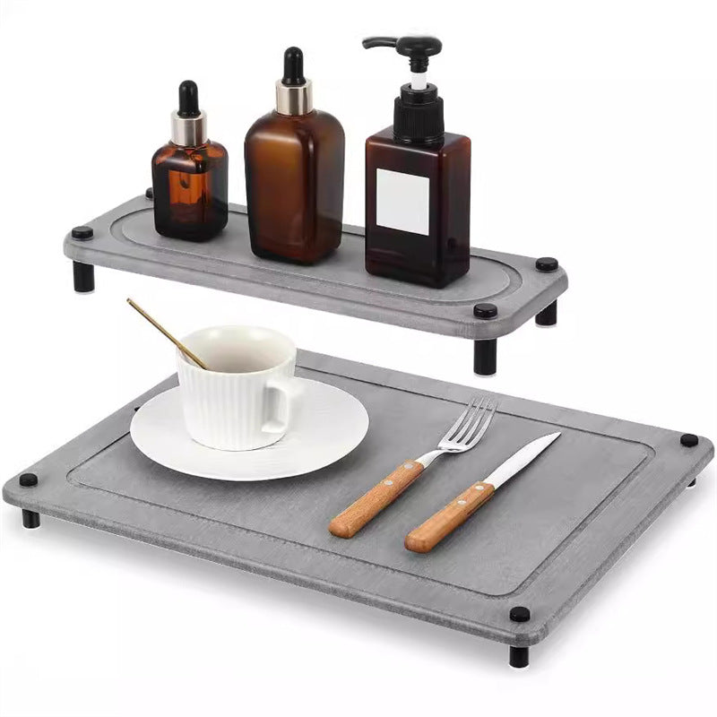 Kitchen stainless steel diatomite dry countertop non-slip stone plate drying foot set pad drying plate speed pad stone water absorption