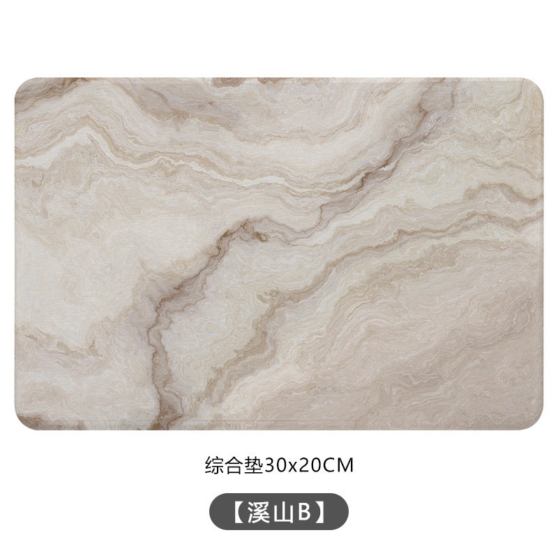 Algae mud absorbent toothbrush thermal insulation cup pattern teacup mud pad mouthwash coaster marble washstand diatom household pad