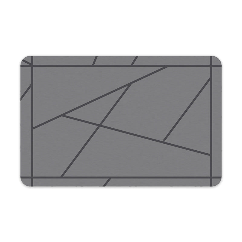 Printed dirt-resistant hard mat, toilet and bathroom muddy floor absorbent foot mat, non-slip mat, simple bathroom diatom door edge mat