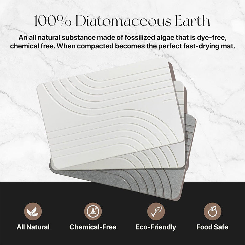 Drying non-slip hard mat, instant diatomite mat, foot mat, household water-absorbent cross-border toilet and bathroom floor mat