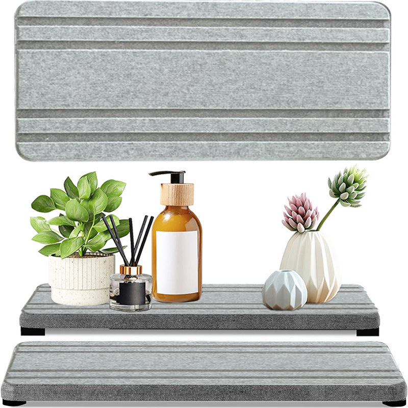 Combination absorbent stone tray Diatom stone sink tray Instant drying sink coaster countertop Quick drying countertop holder