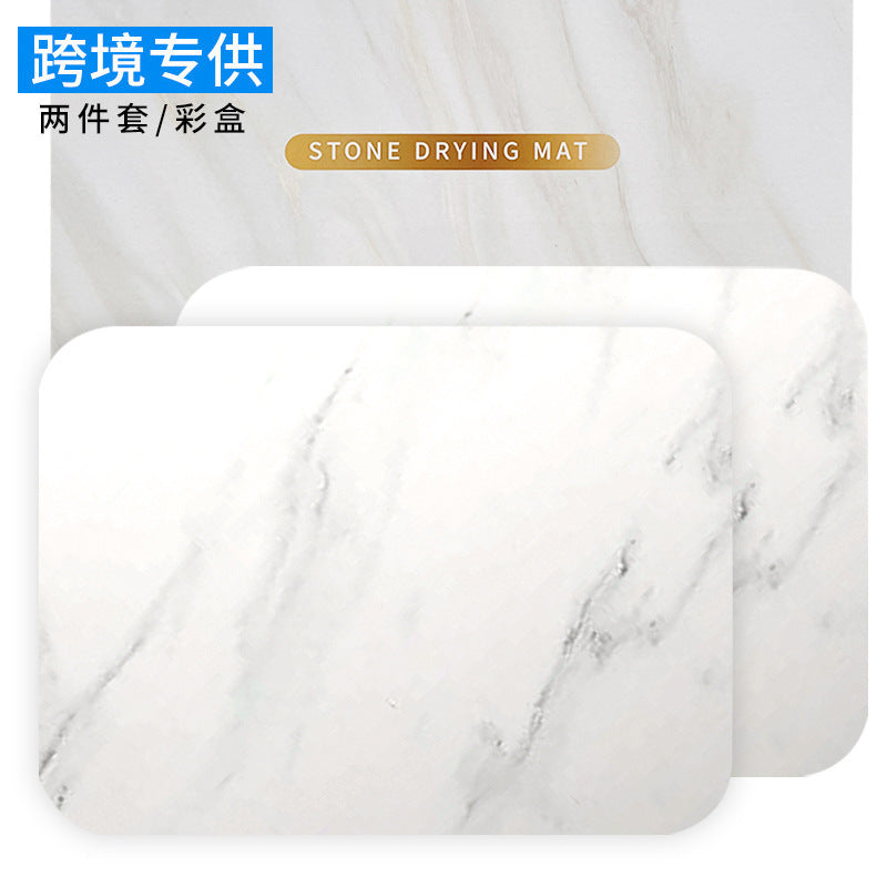 Kitchen Mat Mat Drying Mat Counter Set 2 Countertop Mat Plate Parts Diatomite Cross-border Hard Stone Plate Drain