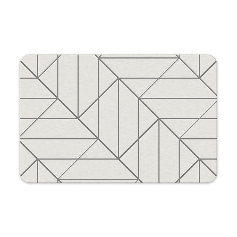 Printed dirt-resistant hard mat, toilet and bathroom muddy floor absorbent foot mat, non-slip mat, simple bathroom diatom door edge mat