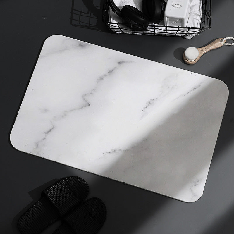 Floor mat bathroom absorbent foot mat mud quick drying diatomite hard mat non-slip Nordic wind diatom marble