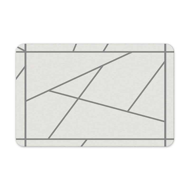 Printed dirt-resistant hard mat, toilet and bathroom muddy floor absorbent foot mat, non-slip mat, simple bathroom diatom door edge mat