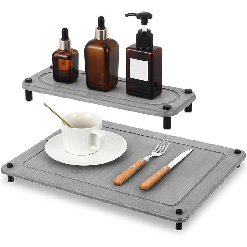 Kitchen stainless steel diatomite dry countertop non-slip stone plate drying foot set pad drying plate speed pad stone water absorption