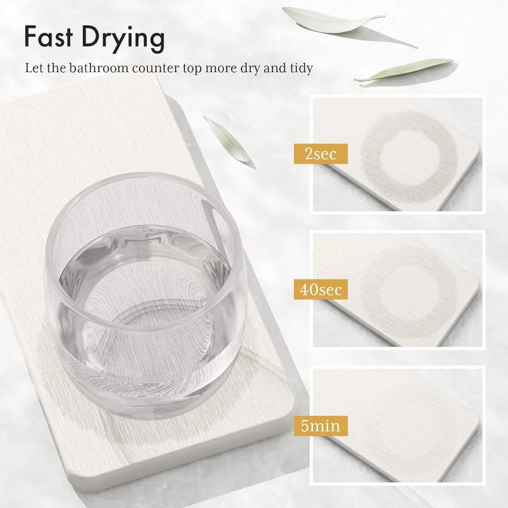 Soap Drying Mat Dish Diatomite Tray Pad Sink Holder Bathroom Kitchen Absorbent Cup Fast Mats Saver Organizer Pads Stone Water