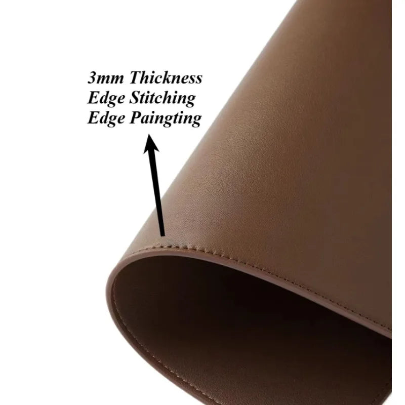 Inmos Faux Leather Coasters for Home Decor, Round Cup Pads, Tea and Water Cups, Coffee Mats, Dish Drying, Nordic