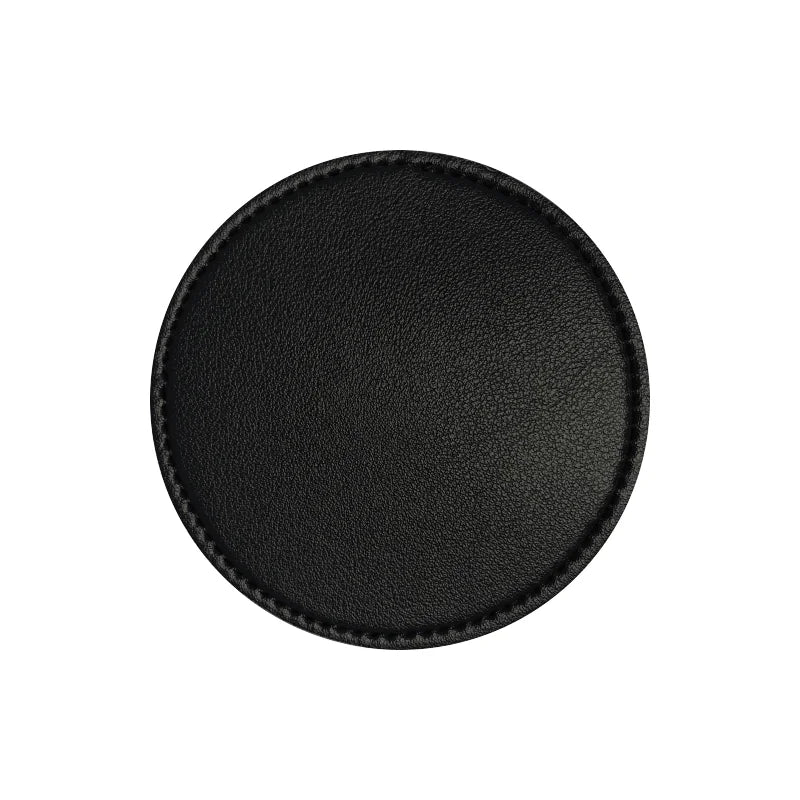 Inmos Faux Leather Coasters for Home Decor, Round Cup Pads, Tea and Water Cups, Coffee Mats, Dish Drying, Nordic