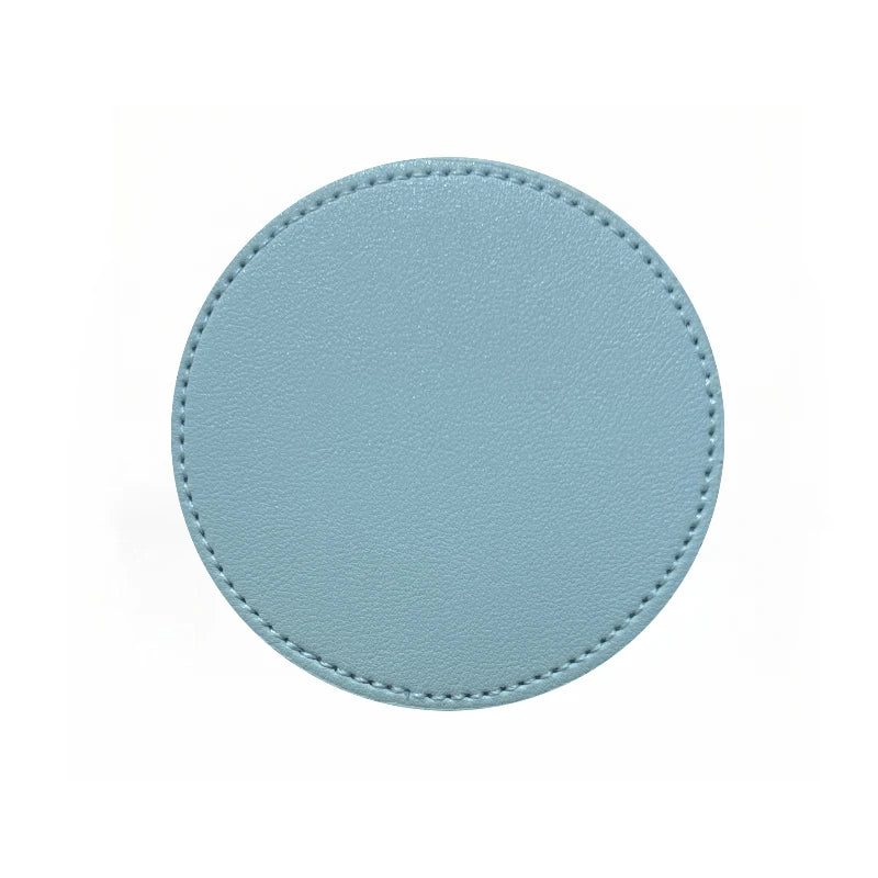 Inmos Faux Leather Coasters for Home Decor, Round Cup Pads, Tea and Water Cups, Coffee Mats, Dish Drying, Nordic