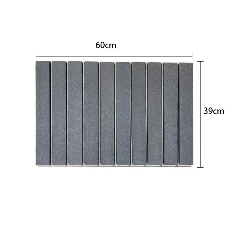 Stone Dish Drying Mat Super Absorbent Diatomaceous Earth Drying Mats Foldable Stone Dish Mat Kitchen Countertop Crockery Mat