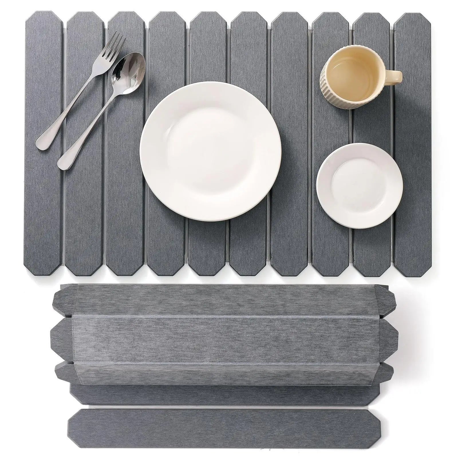 Stone Drying Mat for Kitchen Counter Dish Drying Pad Water Absorbent Stain Resistant Fast Dry Diatomaceous Mat for Household