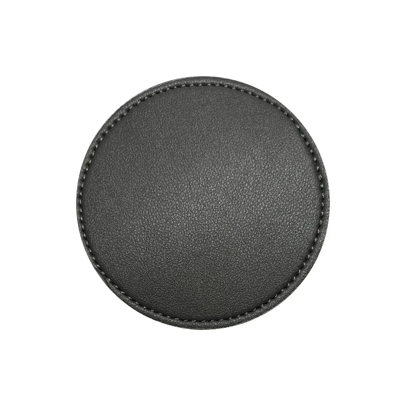 Inmos Faux Leather Coasters for Home Decor, Round Cup Pads, Tea and Water Cups, Coffee Mats, Dish Drying, Nordic
