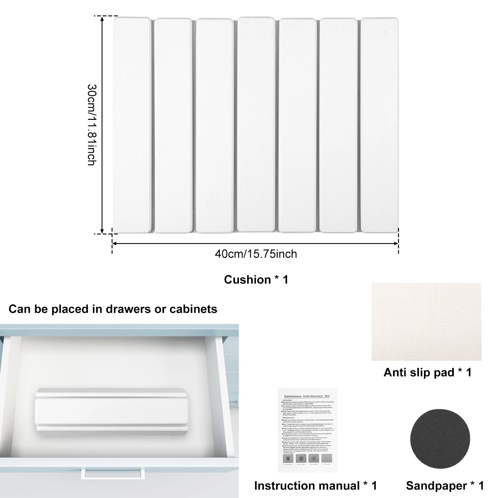 Kitchen Drying Mat Foldable Stone Dish Draining Mat Super Absorbent Mat Quick Dry Stone Drain Pad Kitchen Faucet Placemats