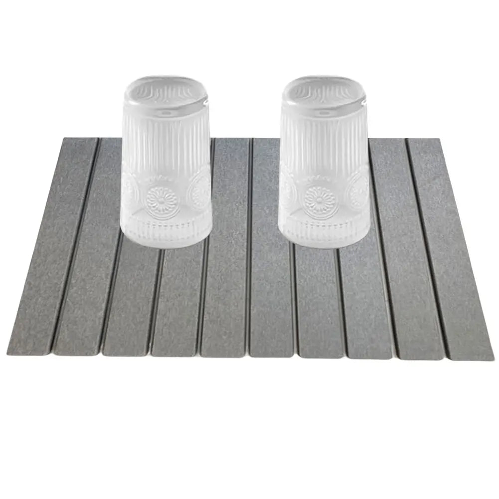 Stone Dish Drying Mat Collapsible Dish Drying Mat Absorbent Stone Dish Mat Large Diatomaceous Earth Stone Mat for Home Kitchen