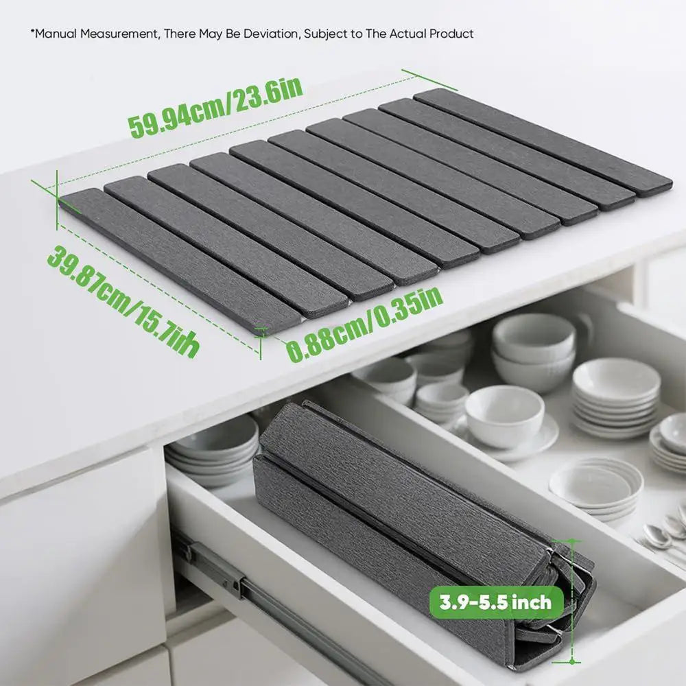 Large Stone Dish Drying Mat Foldable Dish Drying Mat Nonslip Reusable Dish Drainer Mat multi-purpose diatomaceous earth dish mat