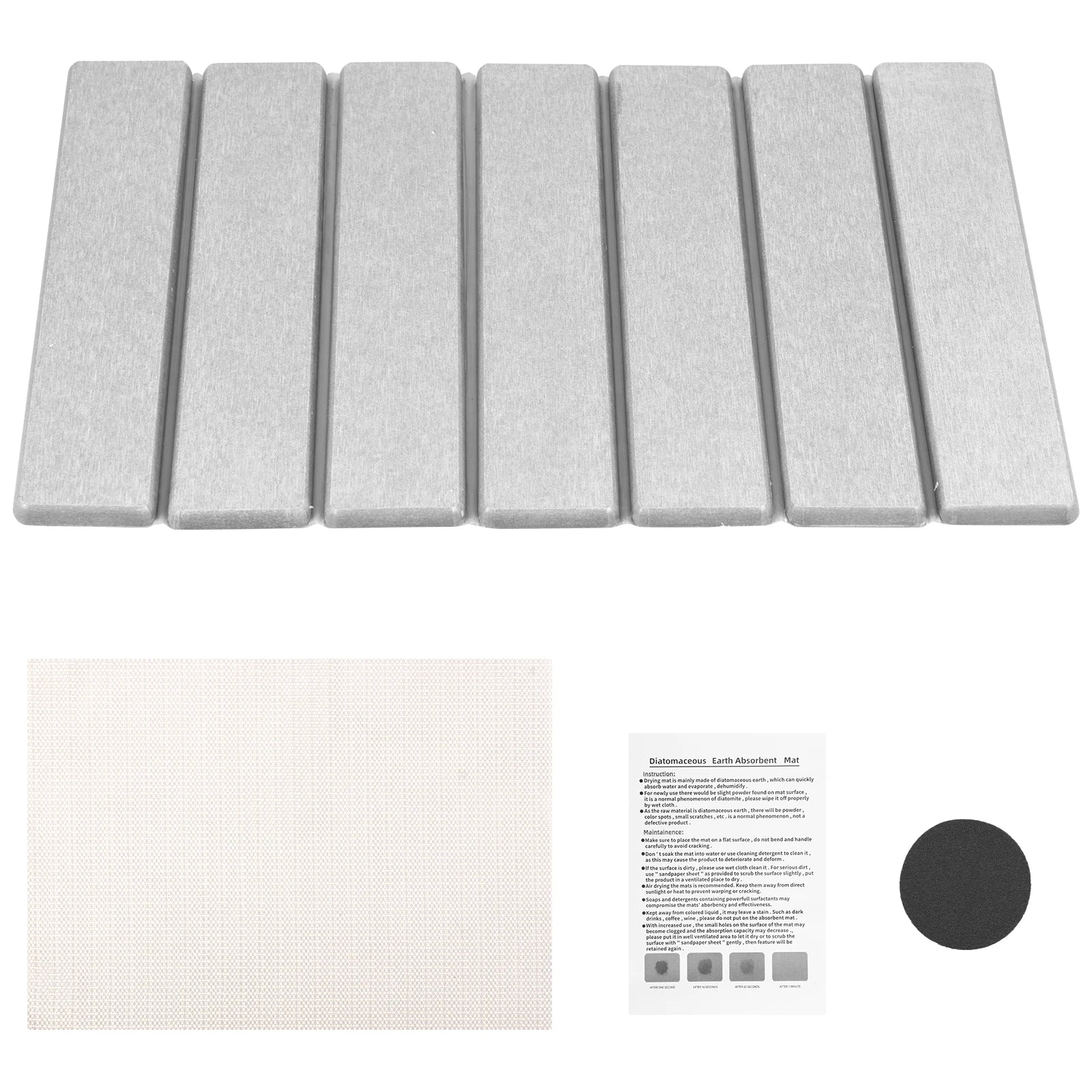 Kitchen Drying Mat Foldable Stone Dish Draining Mat Super Absorbent Mat Quick Dry Stone Drain Pad Kitchen Faucet Placemats