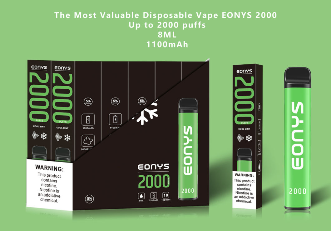 Newest Hot Sale 2000 Puffs Pen Pod Eonys2000 Disposable Vape