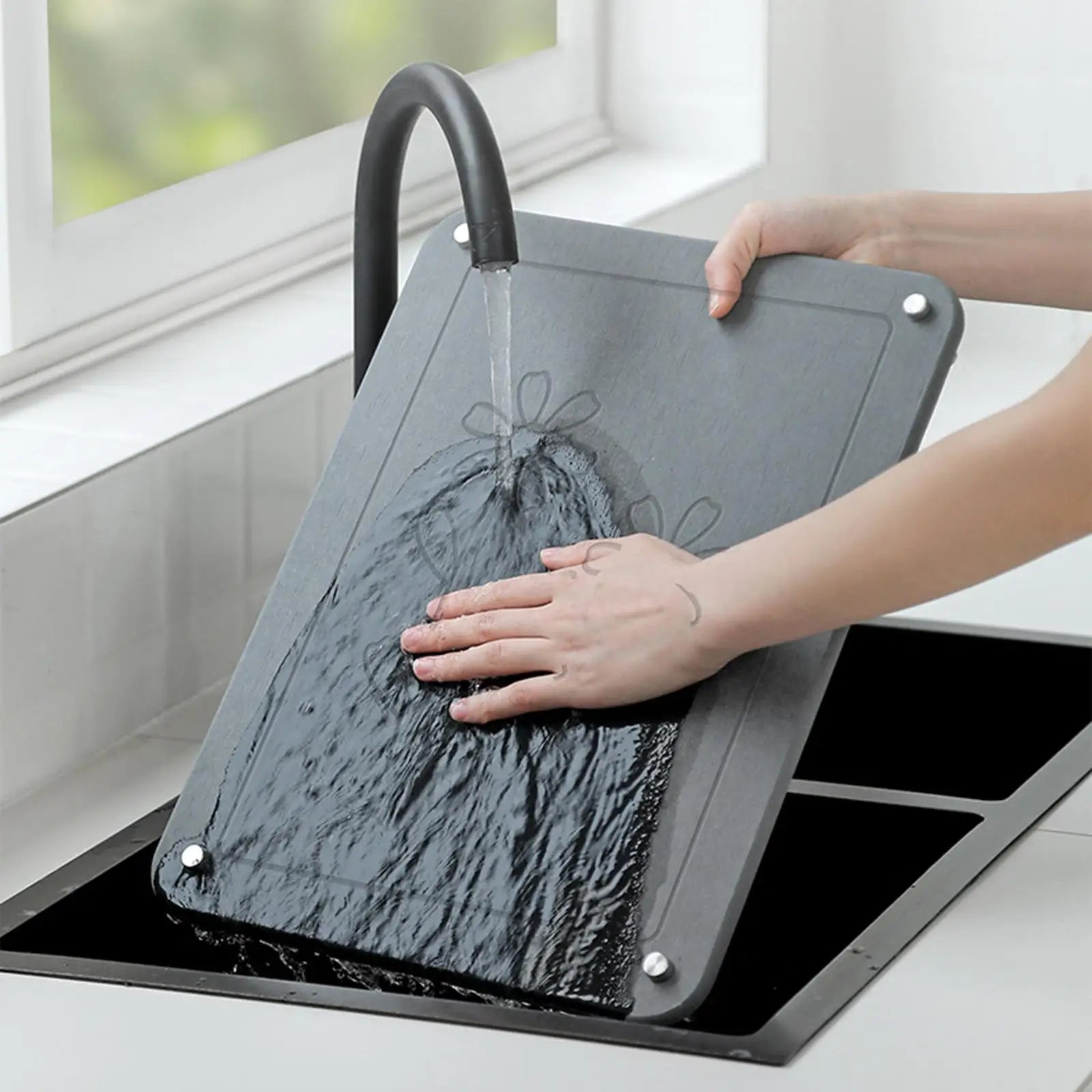 2Pcs Stone Drying Mat Easy to Clean Sturdy with Non Slip Feet Fast Dry Diatomaceous Earth Heat Resistant Dish Rack Drying Rack