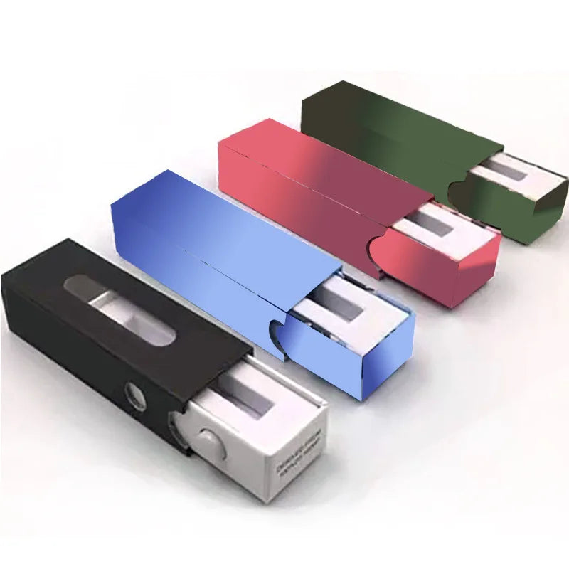 Custom Recyclable Child-Resistant Slide Drawer Packaging Child Proof Cartridge Box with Embossing Printing Handling