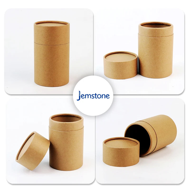 Wholesale Customizable Bio-Degradable Kraft Paper Tube Packaging Box for Tea Perfume Candles Food